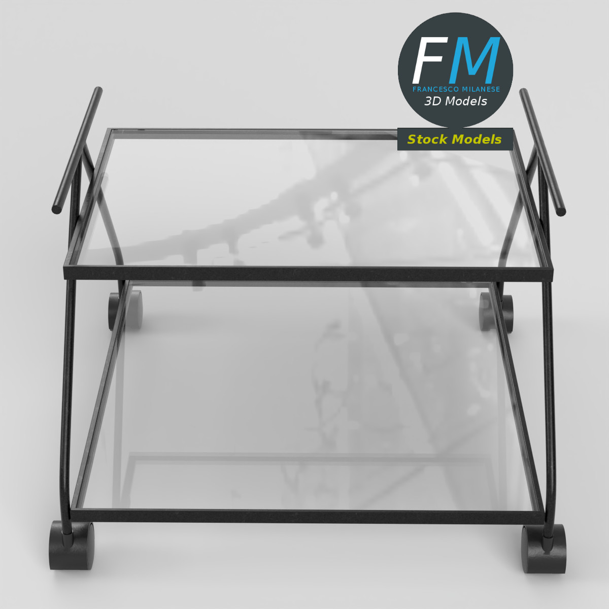 3D-Modell - Moderner Barwagen - 02