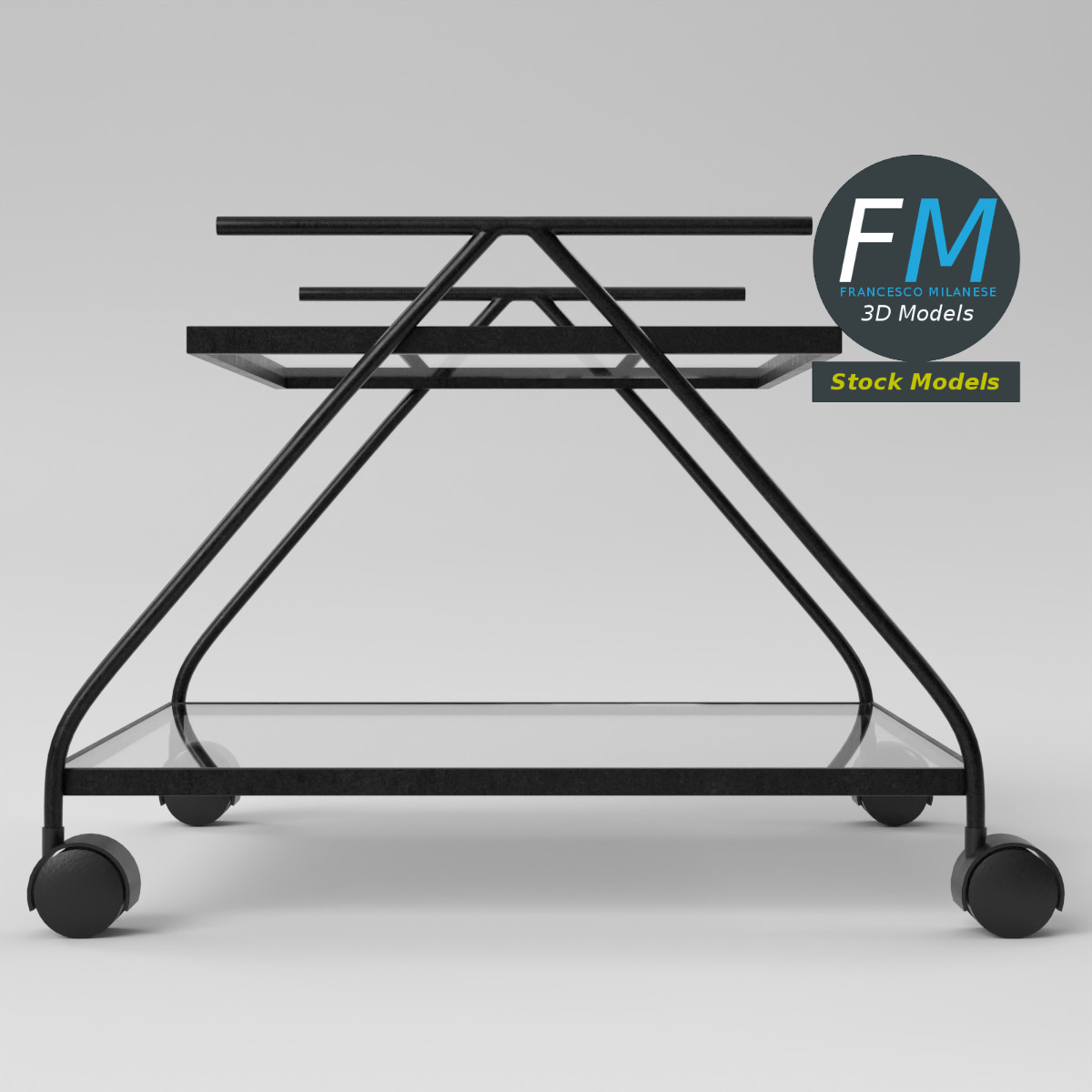 3D-Modell - Moderner Barwagen - 05