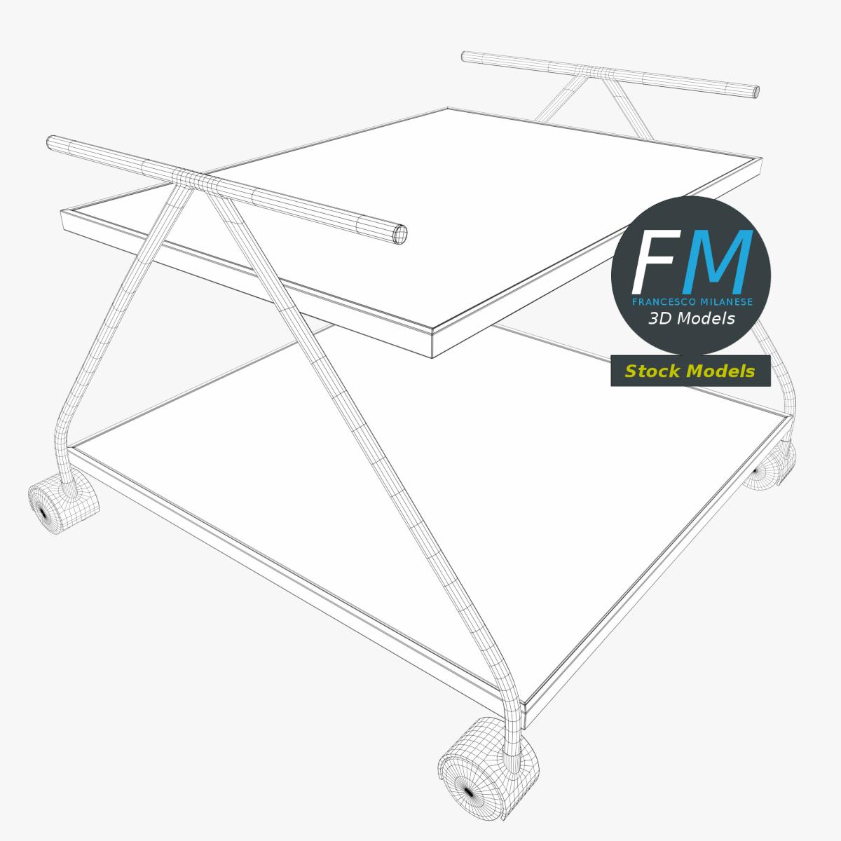 3D-Modell - Moderner Barwagen - 07
