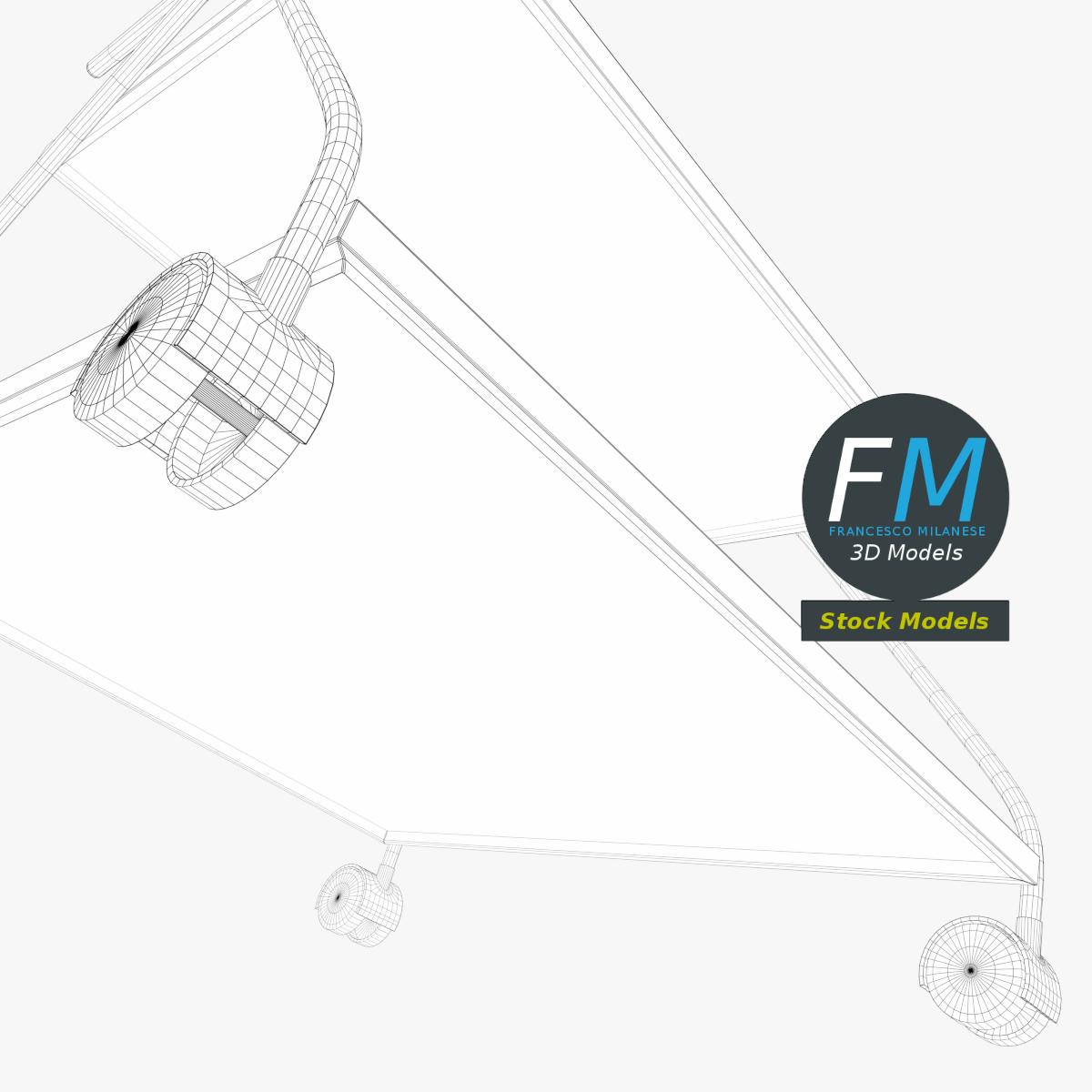 3D-Modell - Moderner Barwagen - 08