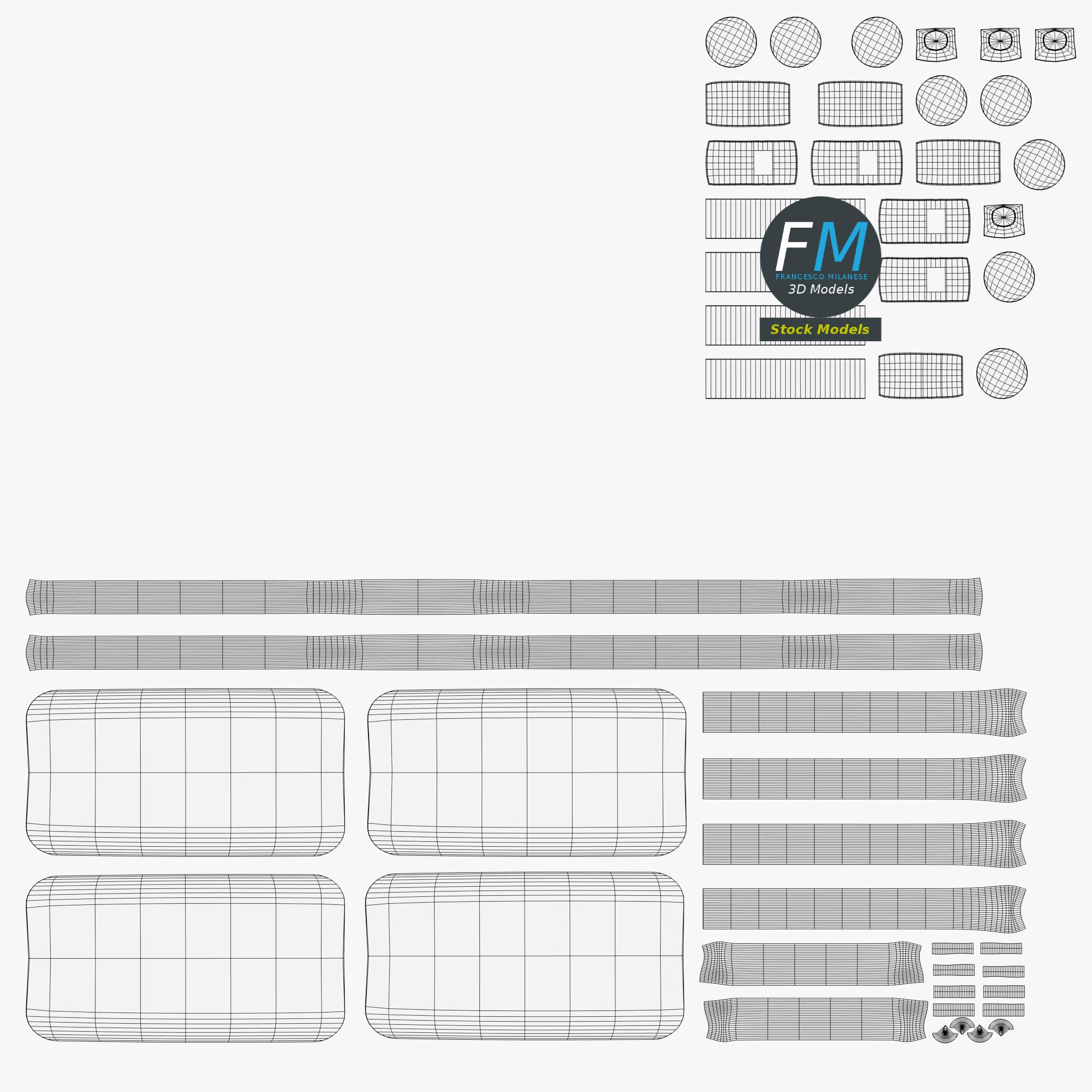 3D-Modell - Servierwagen aus Edelstahl - 11 3D-Modell - Servierwagen aus Edelstahl - 11