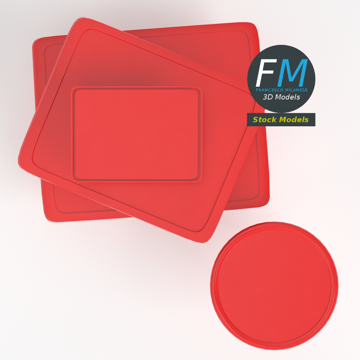 3D-Modell - Set Lebensmittelbehälter - 06