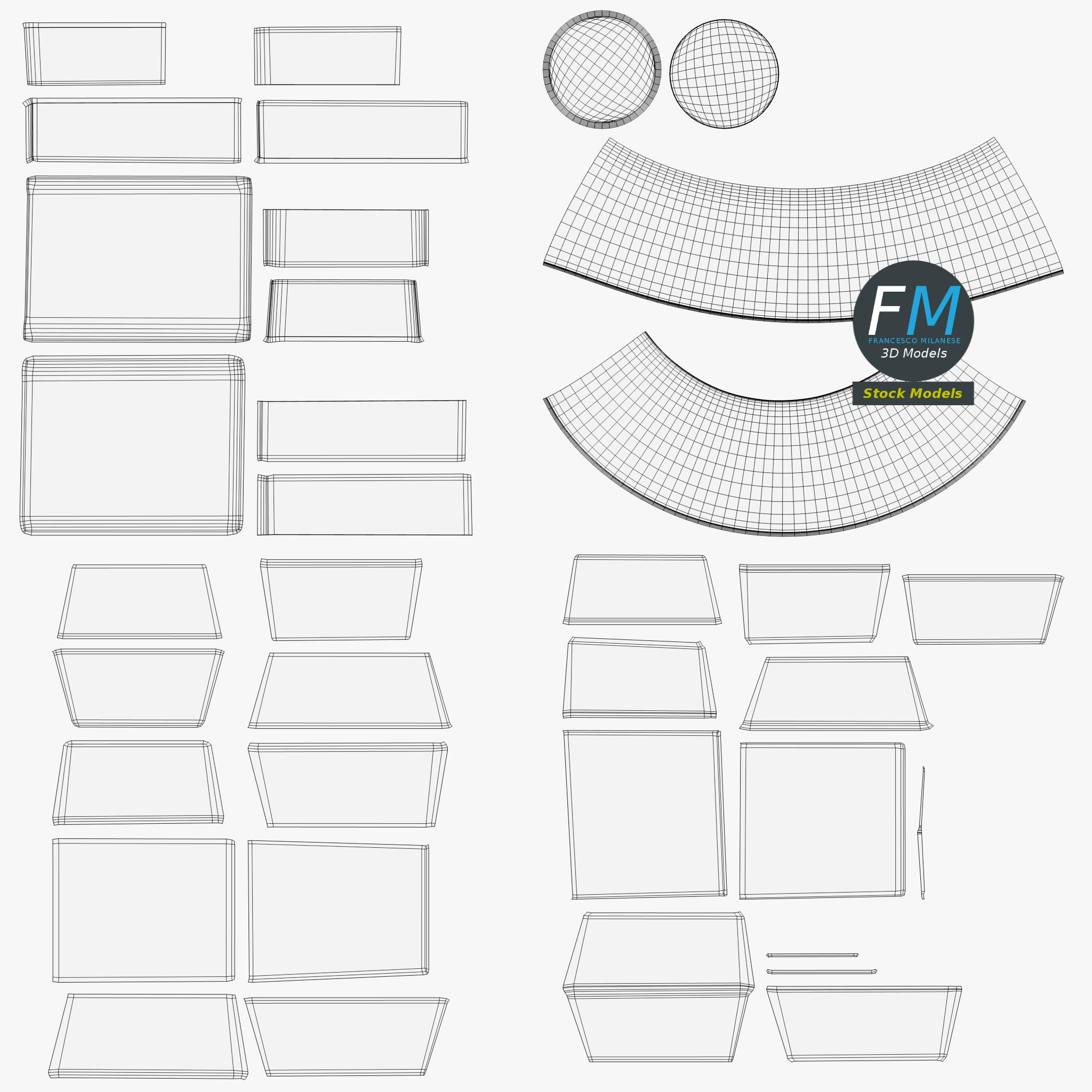 3D-Modell - Set Lebensmittelbehälter - 11