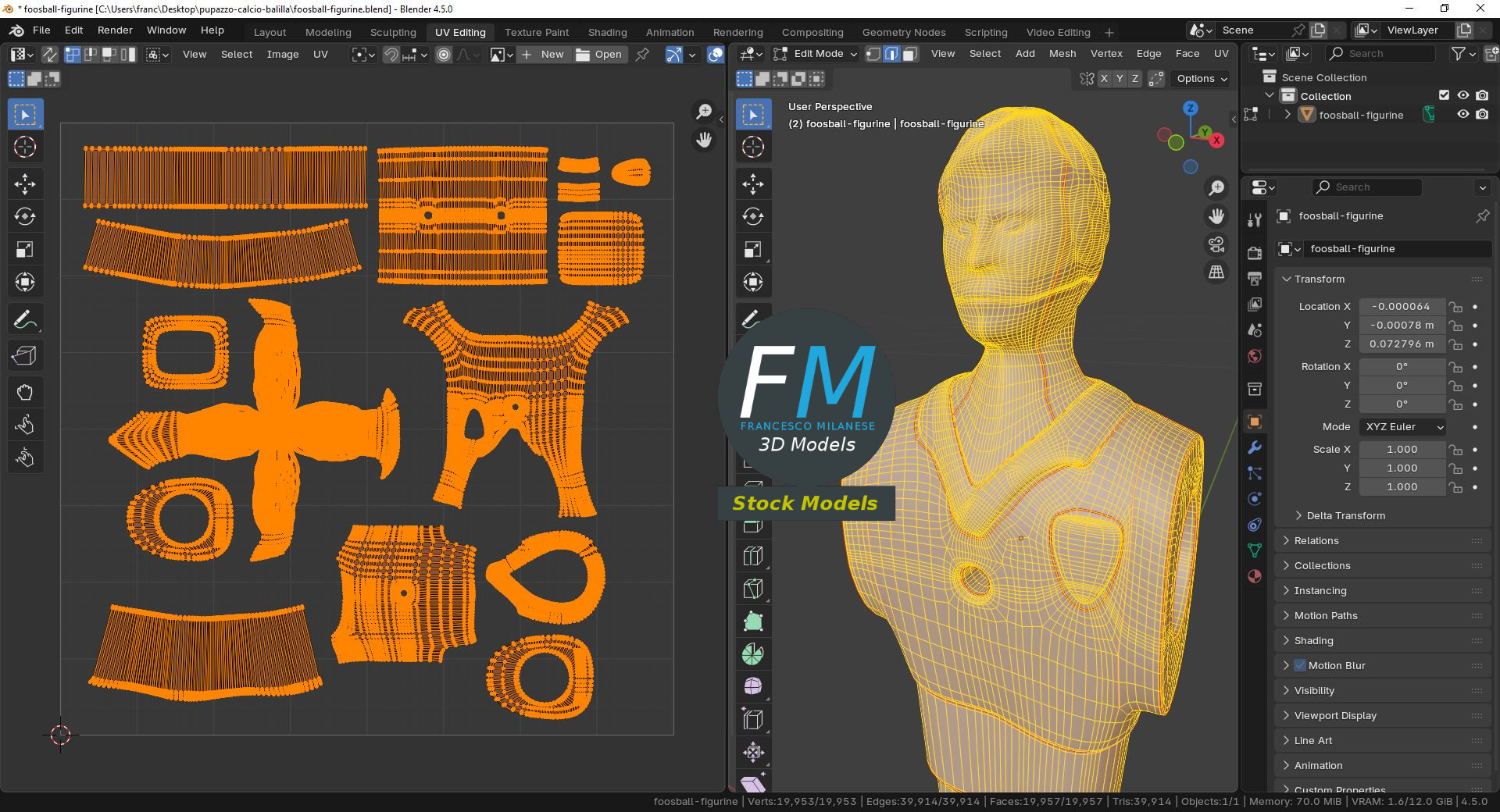 3D-Modell - Tischfußballfigur - 10