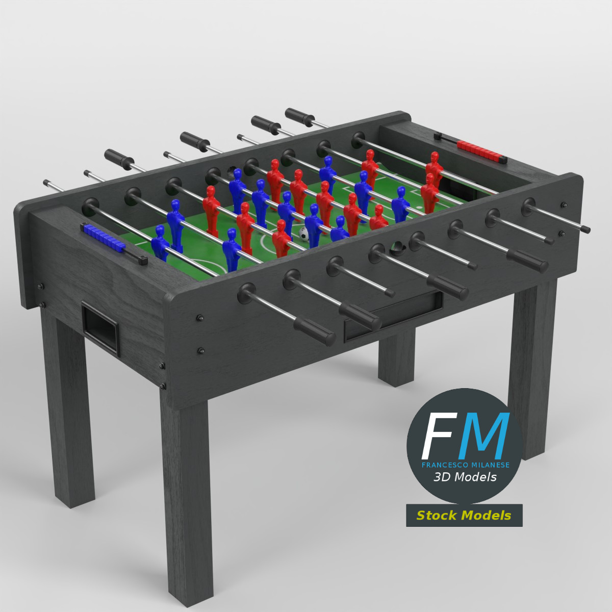 3D-Modell - Tischfußballtisch - 01