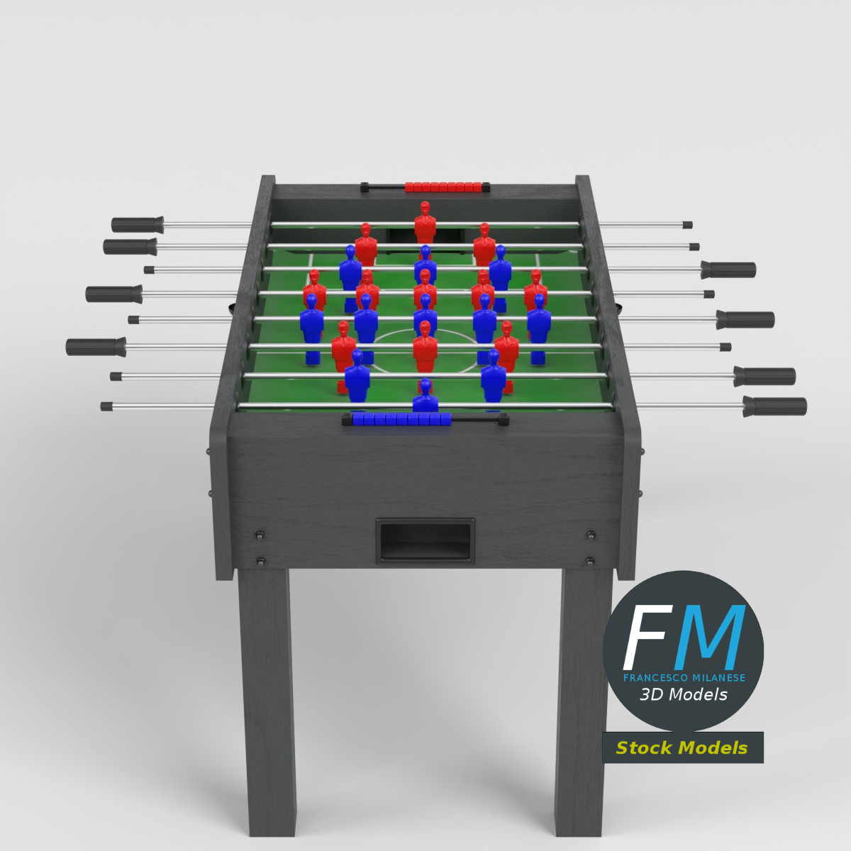 3D-Modell - Tischfußballtisch - 04