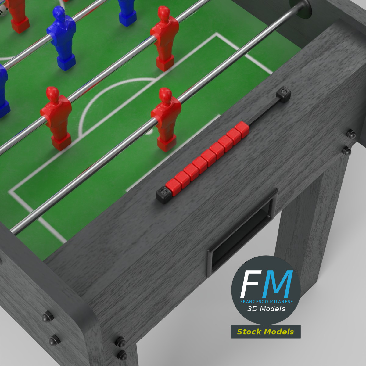 3D-Modell - Tischfußballtisch - 05