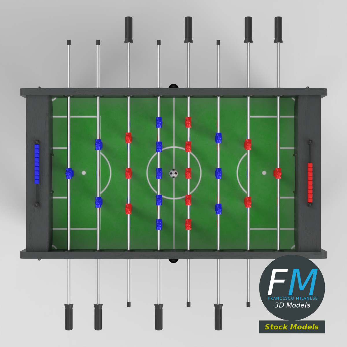 3D-Modell - Tischfußballtisch - 06