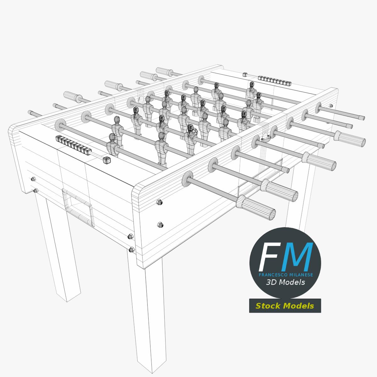 3D-Modell - Tischfußballtisch - 07