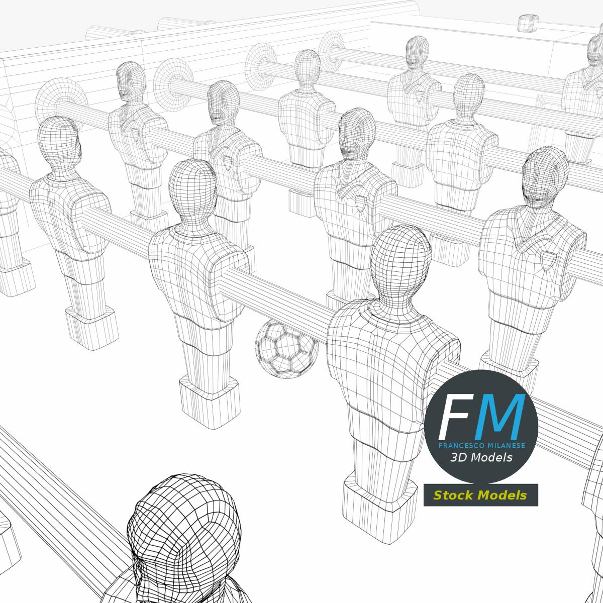 3D-Modell - Tischfußballtisch - 08
