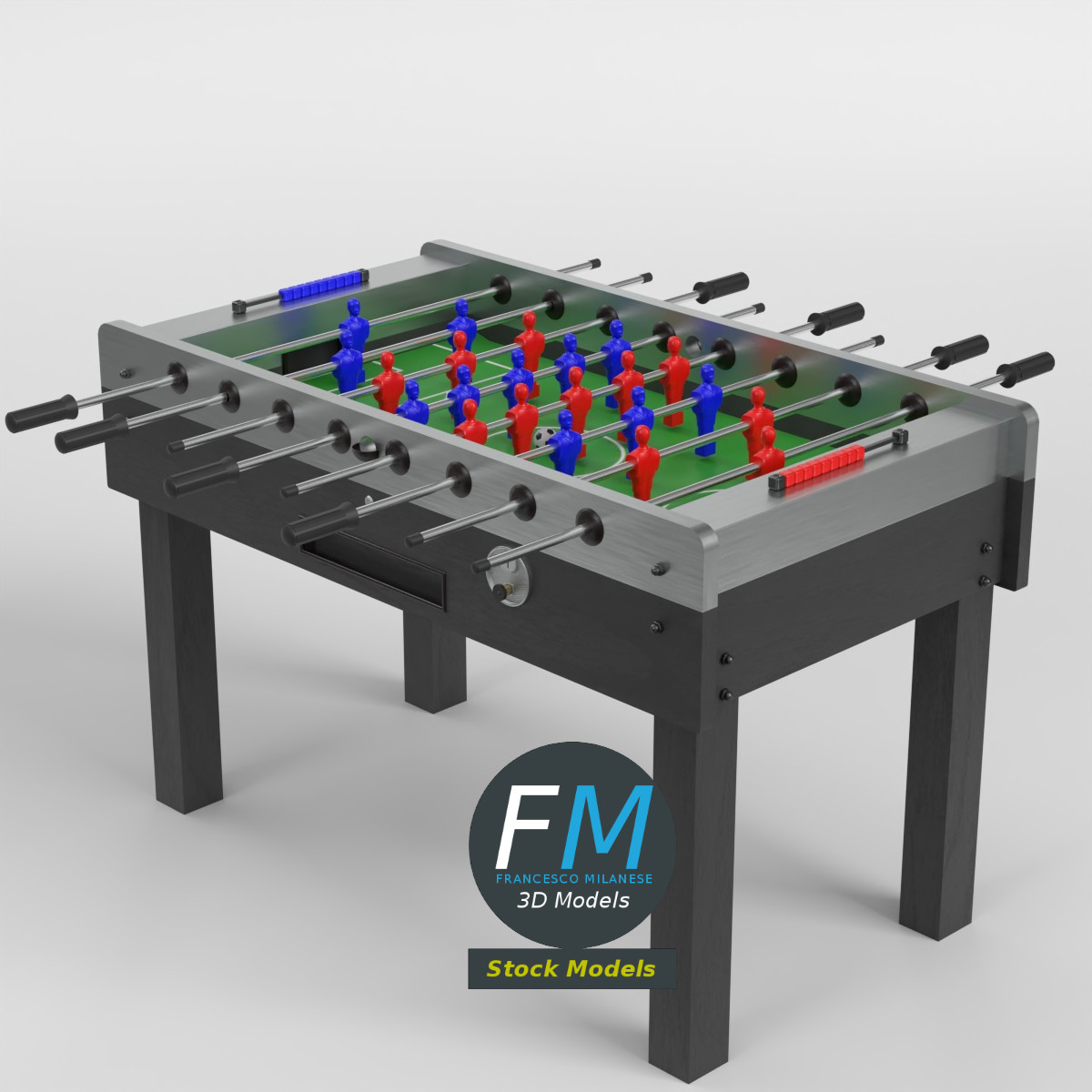 3D-Modell - Tischfußballtisch - 01