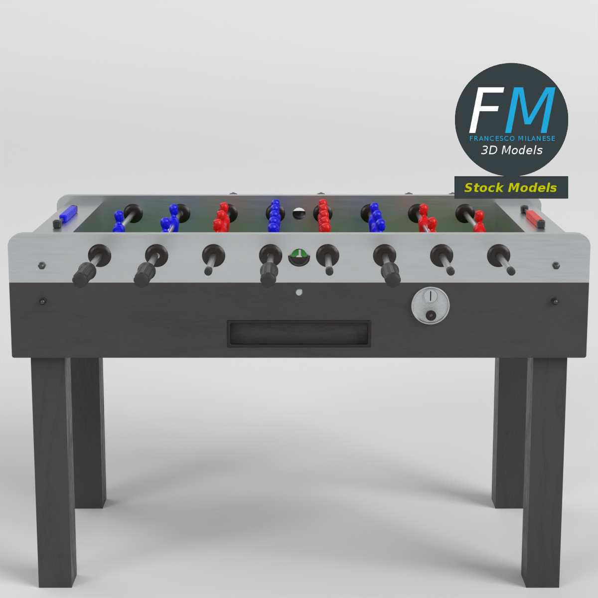 3D-Modell - Tischfußballtisch - 03