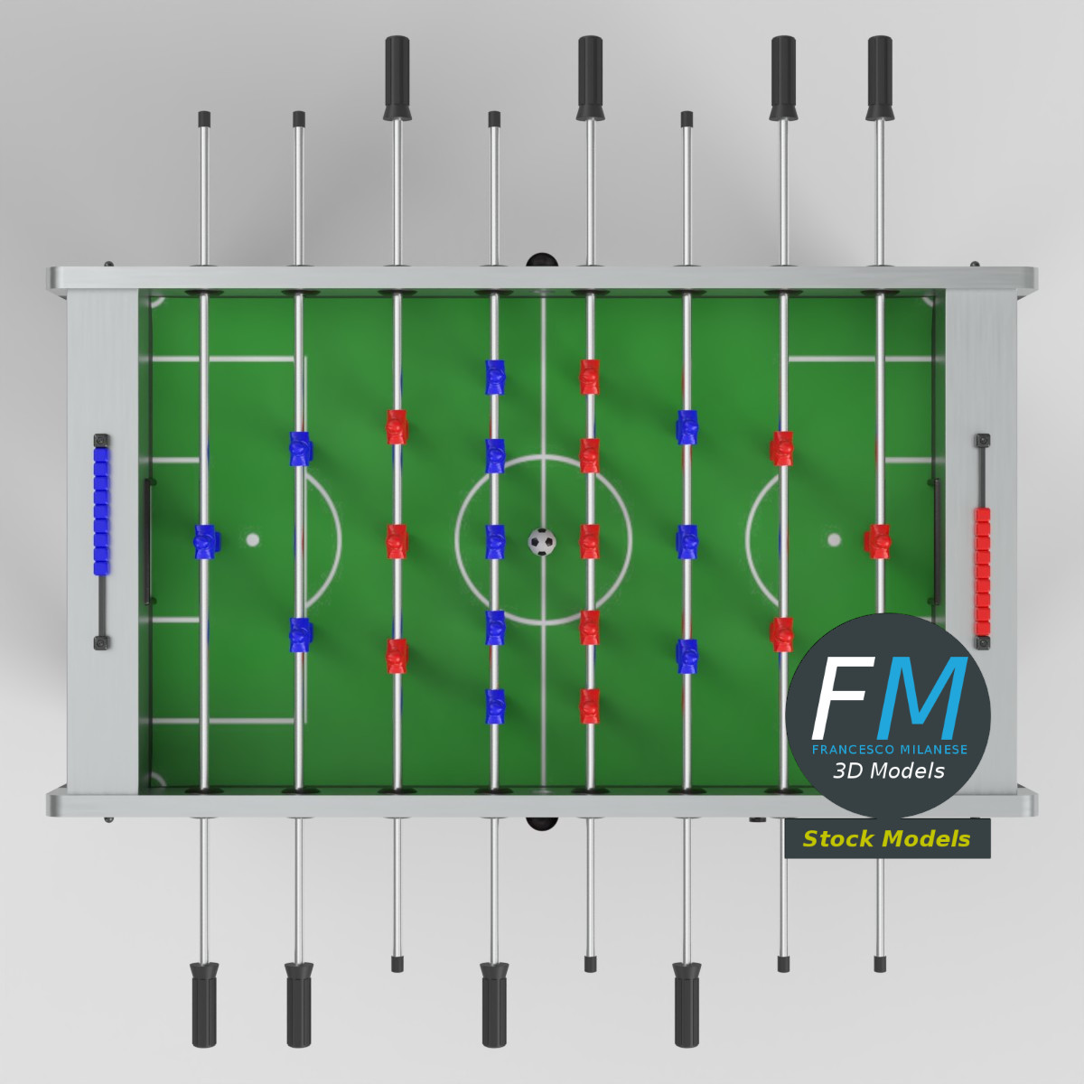 3D-Modell - Tischfußballtisch - 06
