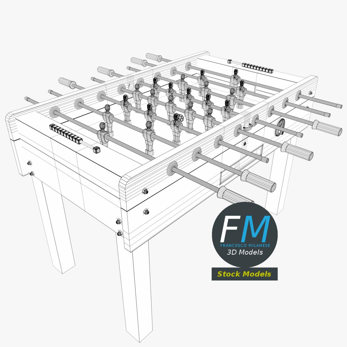 3D-Modell - Tischfußballtisch - 07