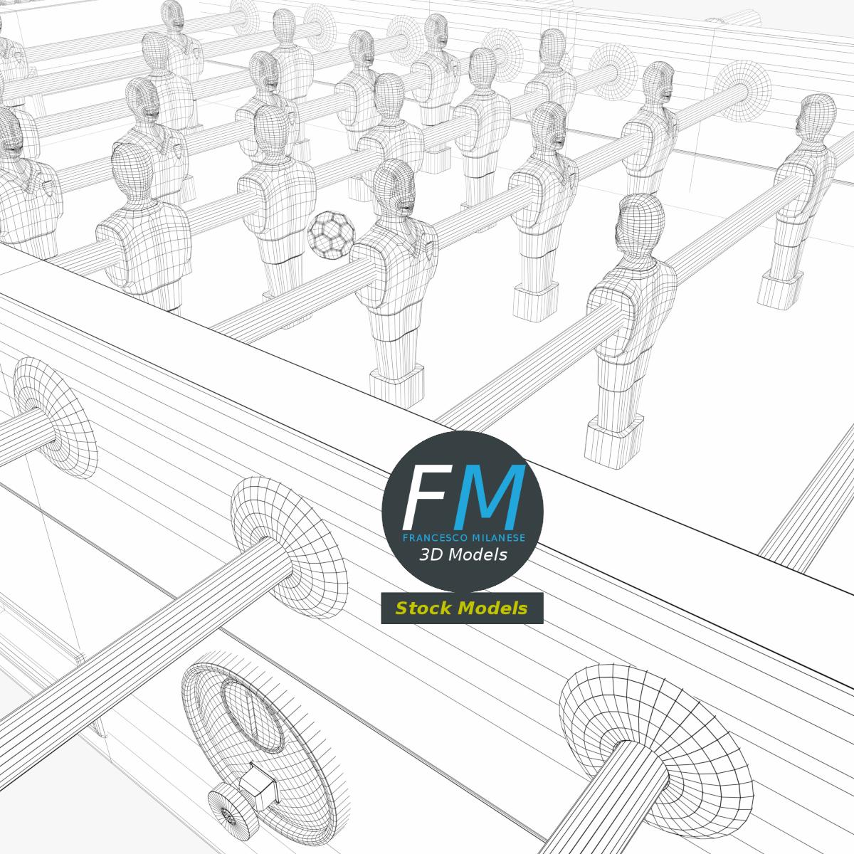 3D-Modell - Tischfußballtisch - 08