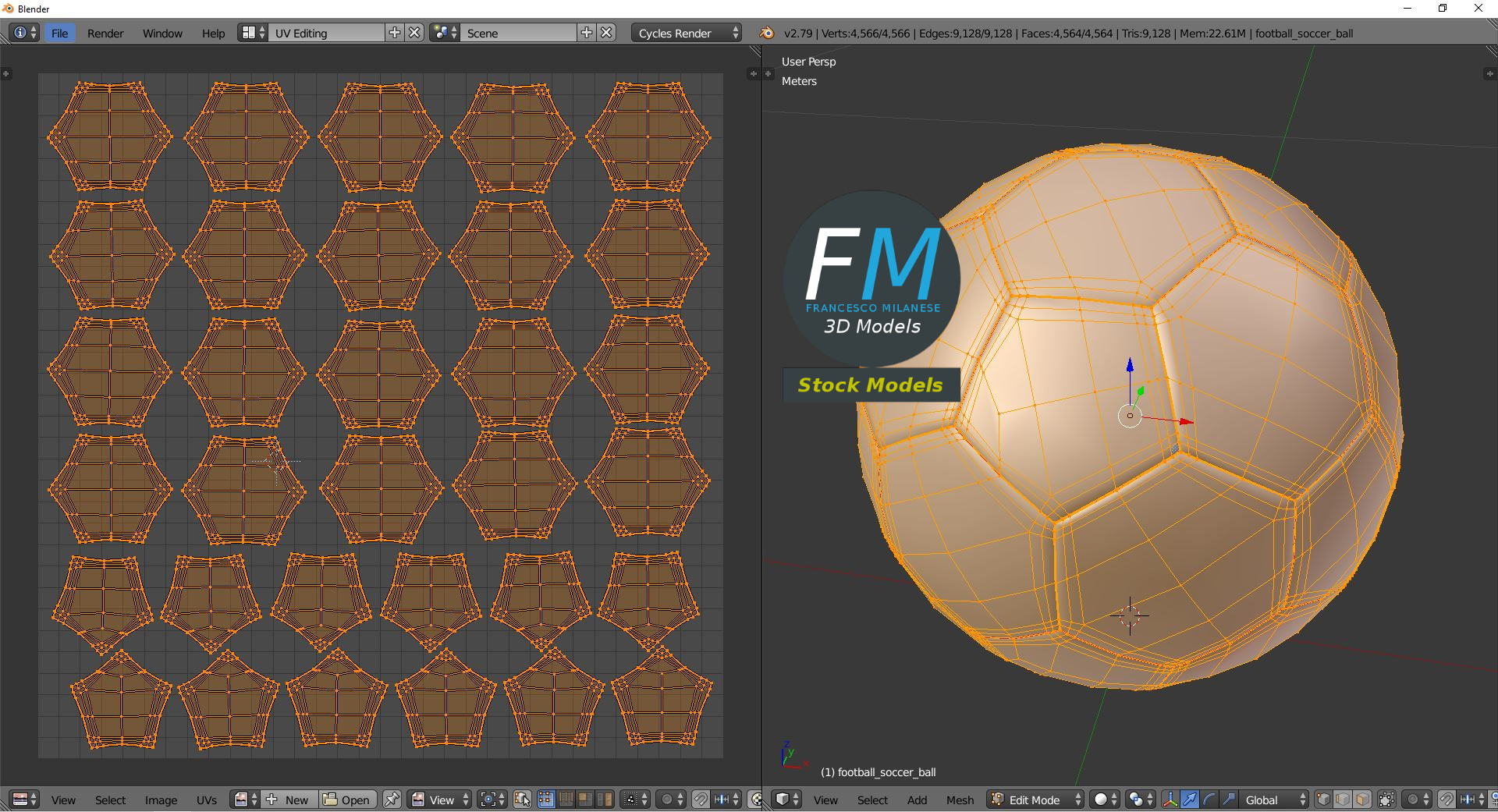 3D-Modell - Fußball - 10