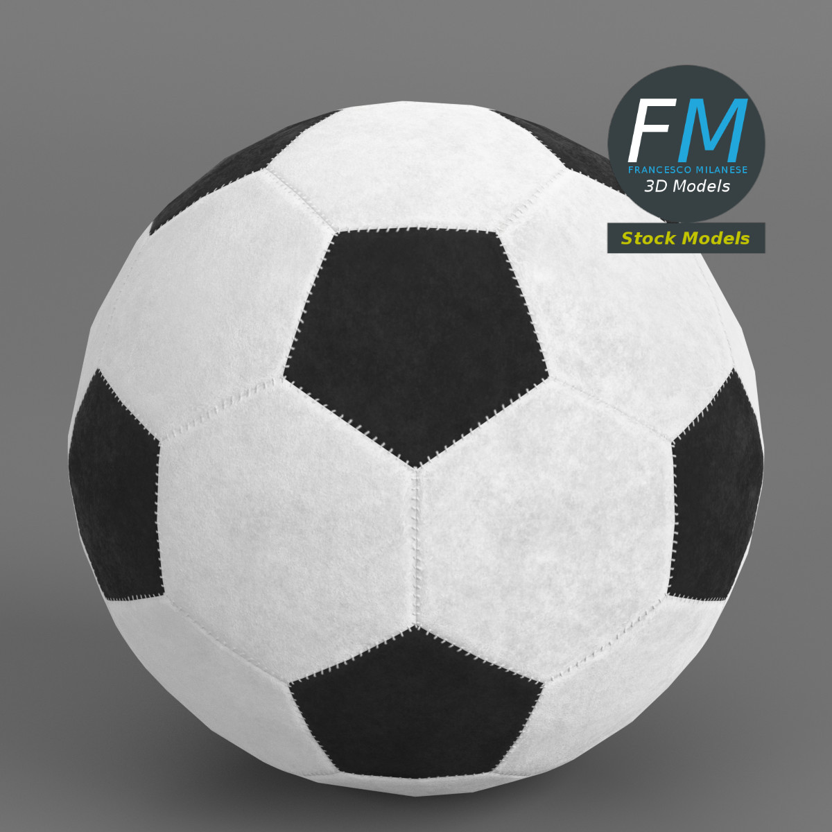 3D-Modell - Klassischer Fußball - 01
