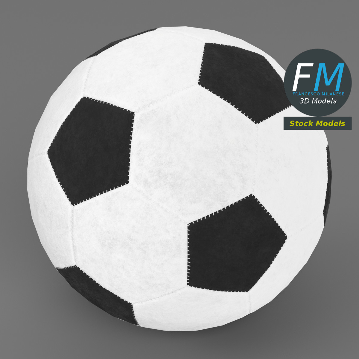 3D-Modell - Klassischer Fußball - 02