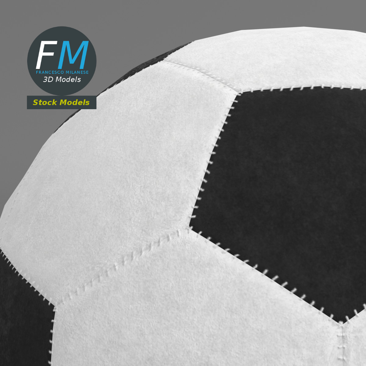 3D-Modell - Klassischer Fußball - 03