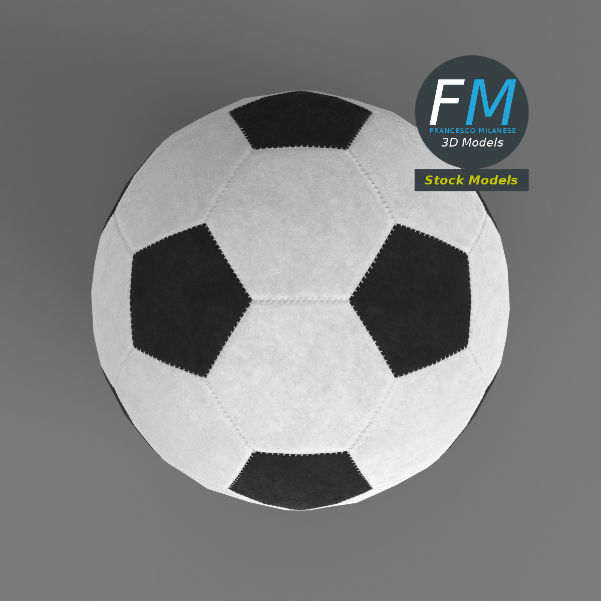 3D-Modell - Klassischer Fußball - 06