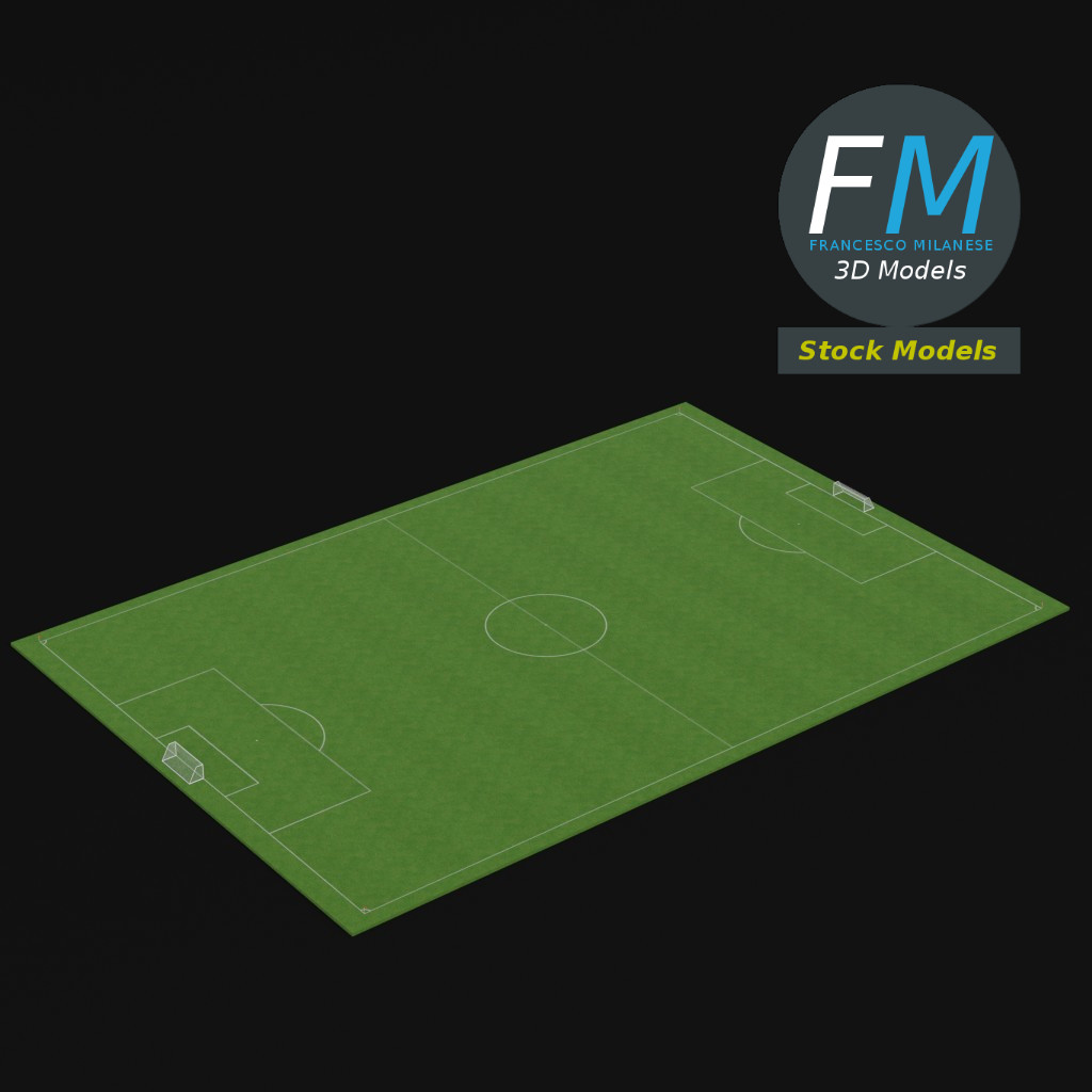 3D-Modell - Fußballfeld - 01