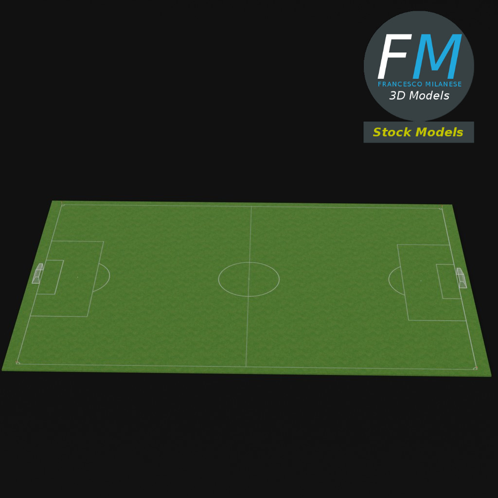 3D-Modell - Fußballfeld - 02