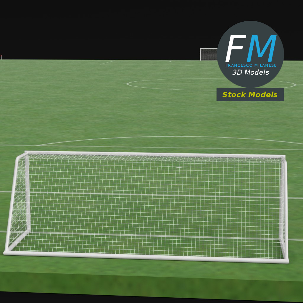 3D-Modell - Fußballfeld - 03