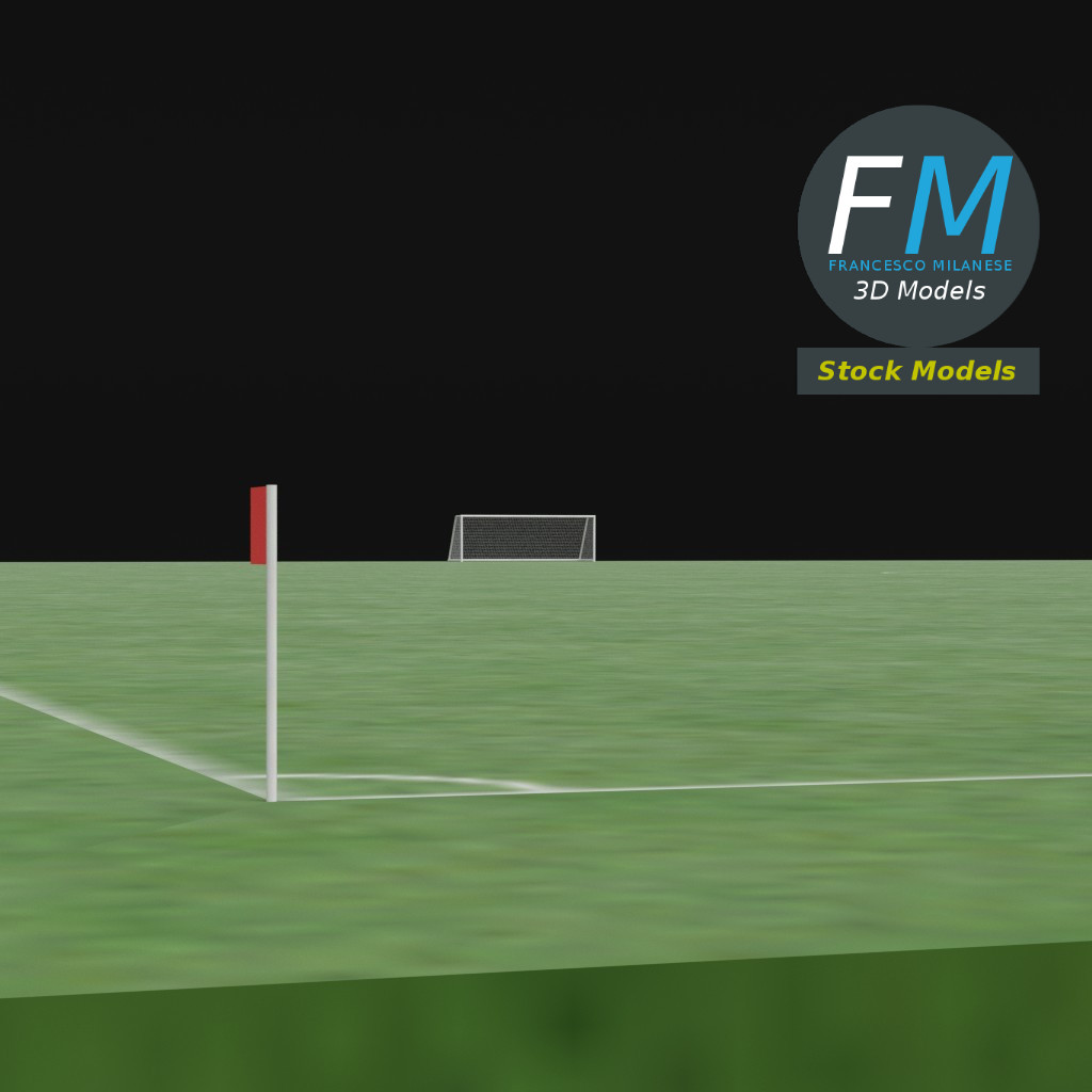 3D-Modell - Fußballfeld - 04
