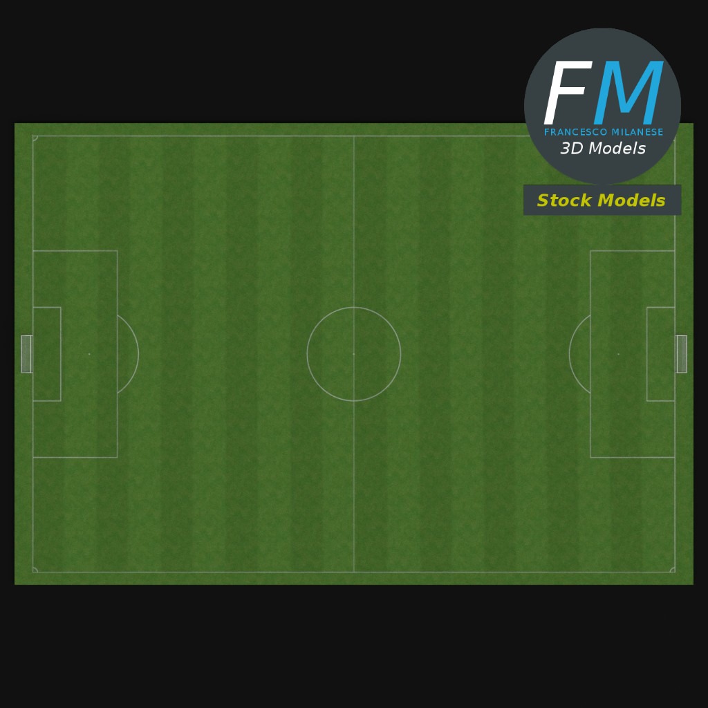 3D-Modell - Fußballfeld - 06