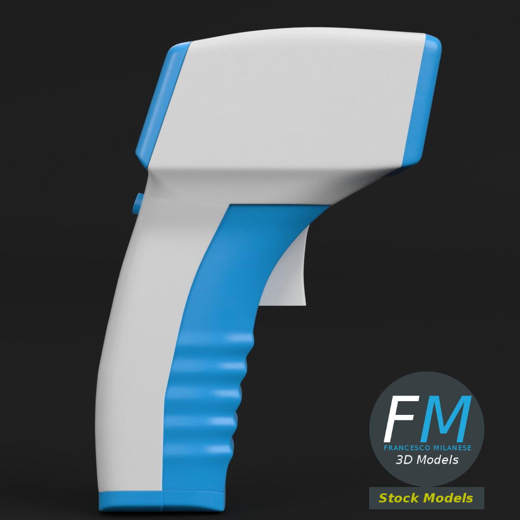 3D-Modell - Stirnthermometer - 03