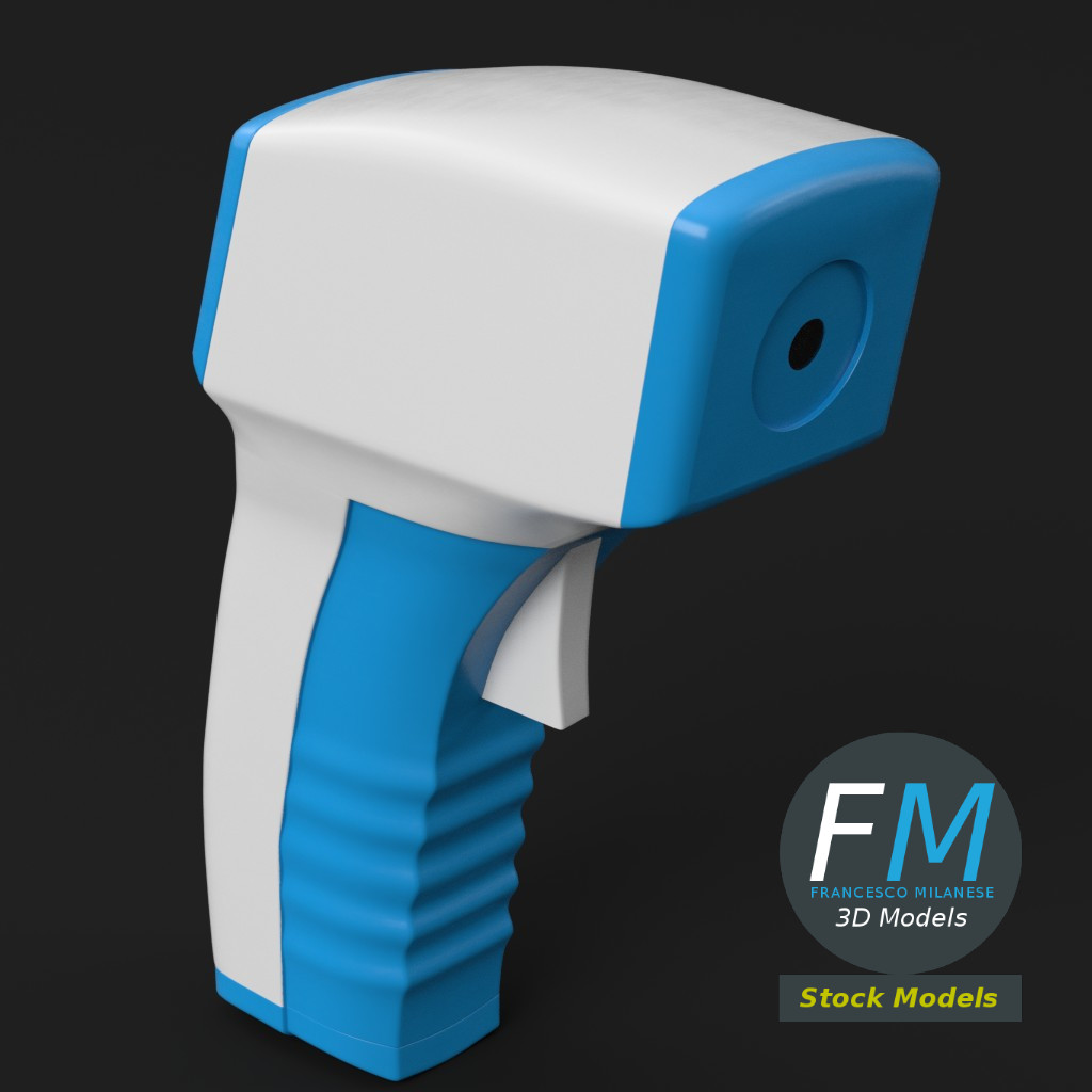 3D-Modell - Stirnthermometer - 05