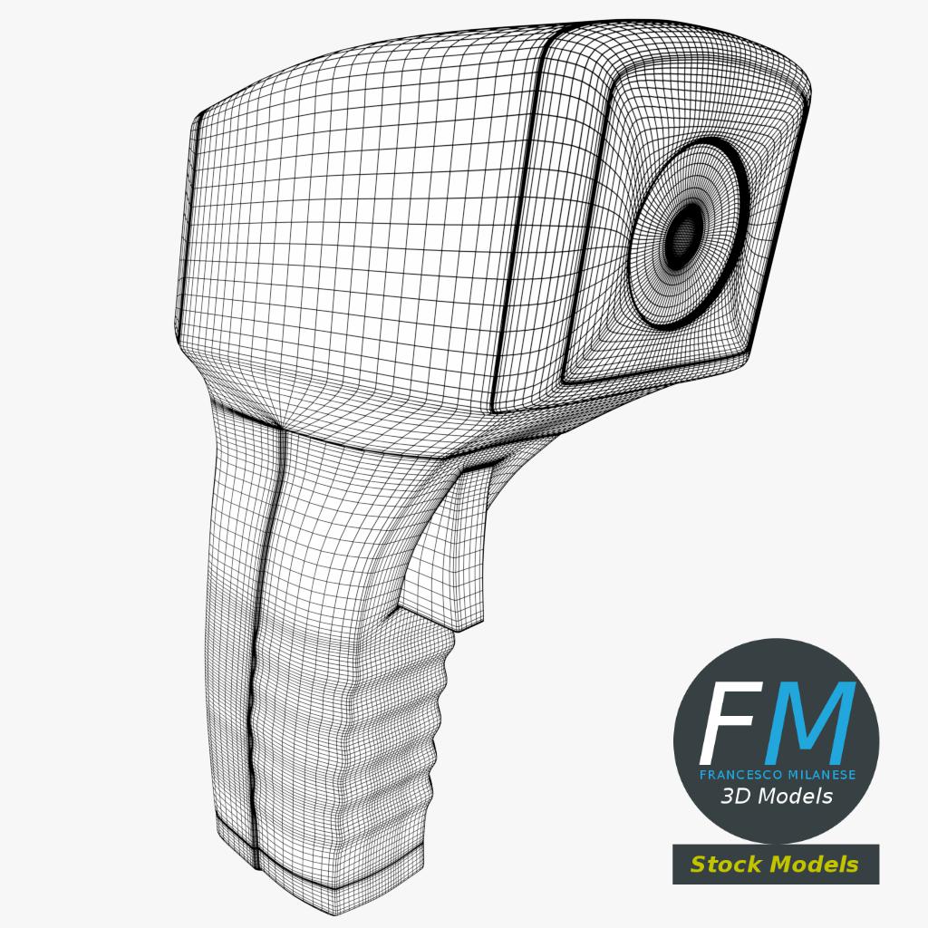 3D-Modell - Stirnthermometer - 08