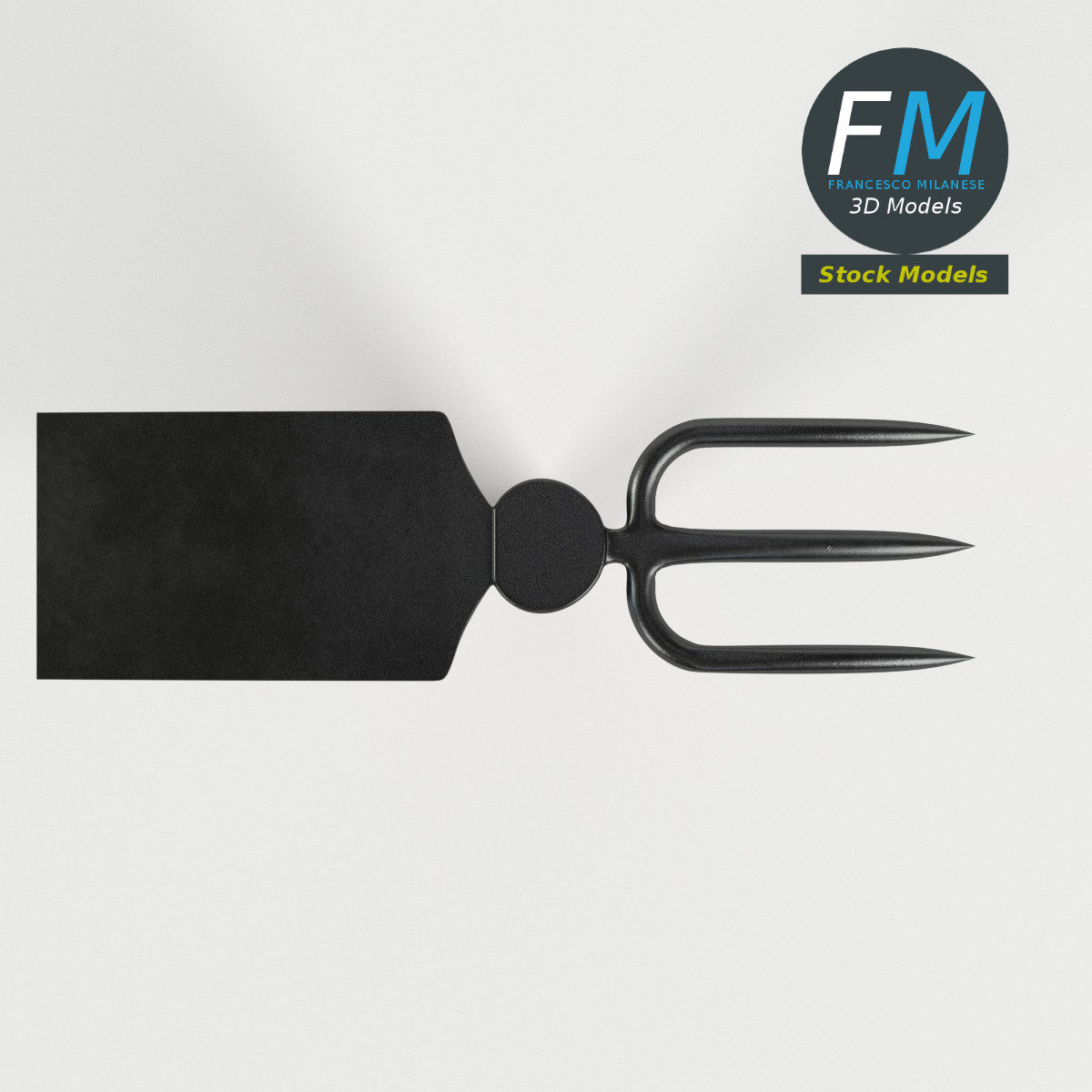 3D-Modell - Hacke mit Gabel - 06