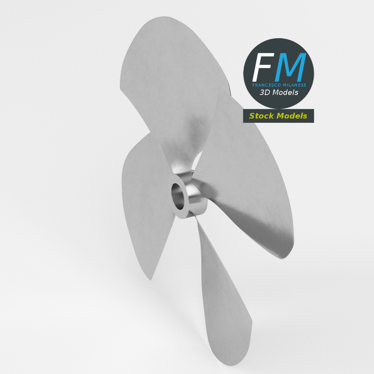 3D-Modell - Vierblattpropeller - 02