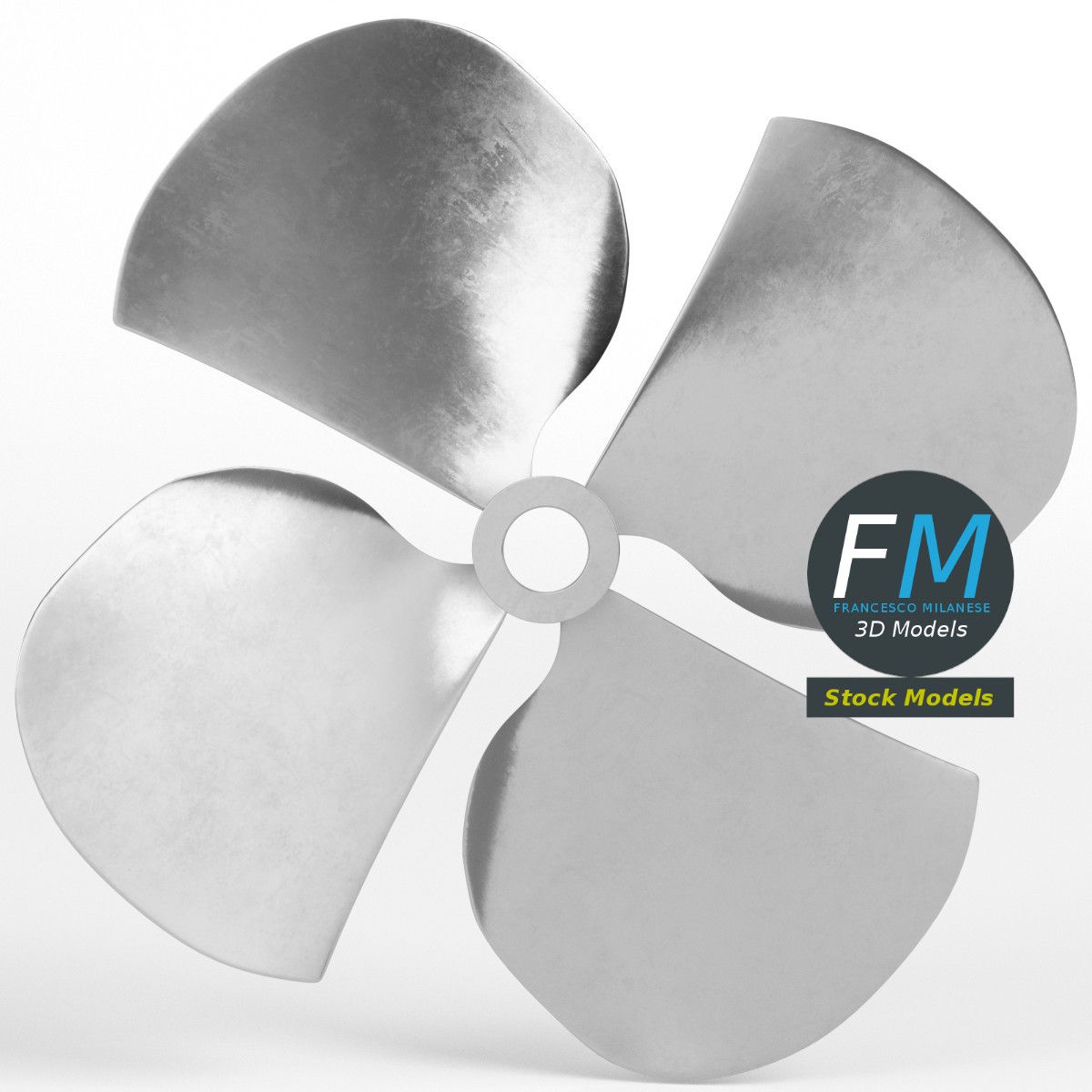 3D-Modell - Vierblattpropeller - 03