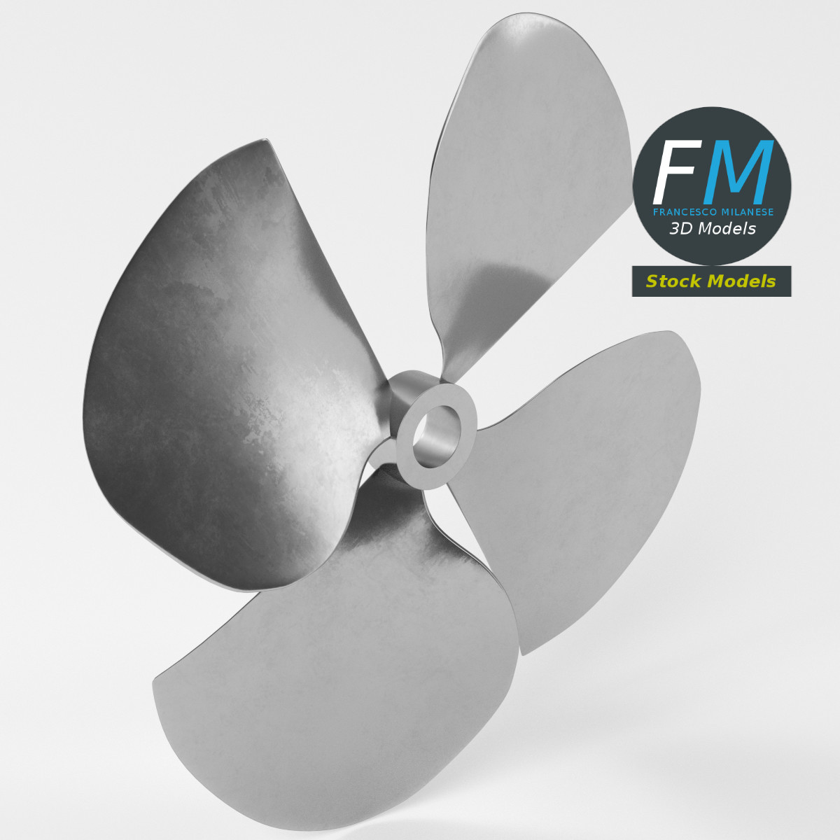 3D-Modell - Vierblattpropeller - 05