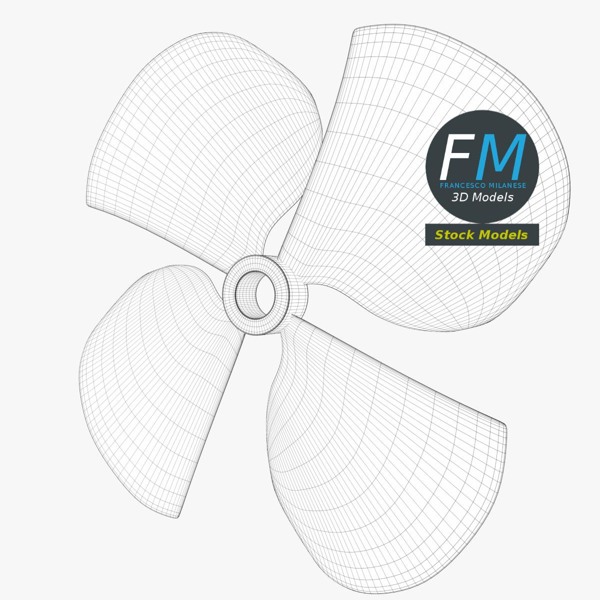 3D-Modell - Vierblattpropeller - 07
