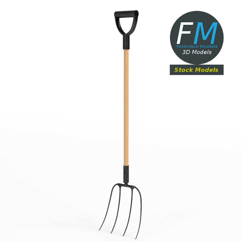 3D-Modell - Mistgabel mit Vier Zinken - 01