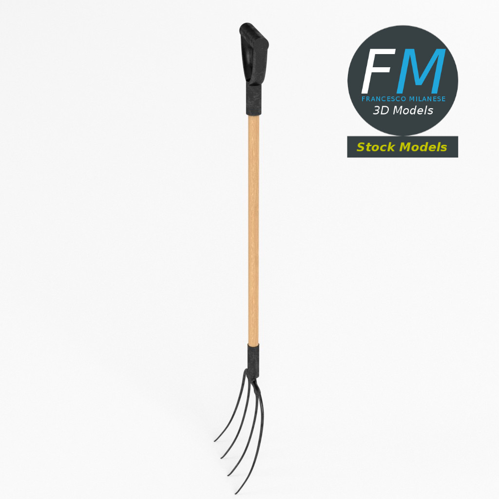 3D-Modell - Mistgabel mit Vier Zinken - 02