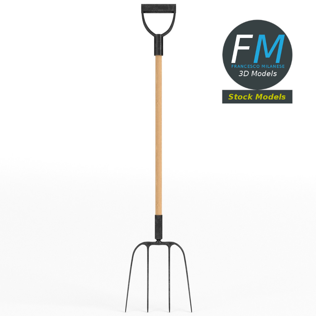 3D-Modell - Mistgabel mit Vier Zinken - 03