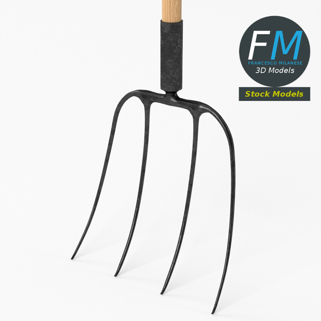 3D-Modell - Mistgabel mit Vier Zinken - 05