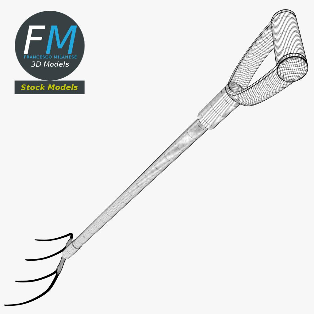 3D-Modell - Mistgabel mit Vier Zinken - 07