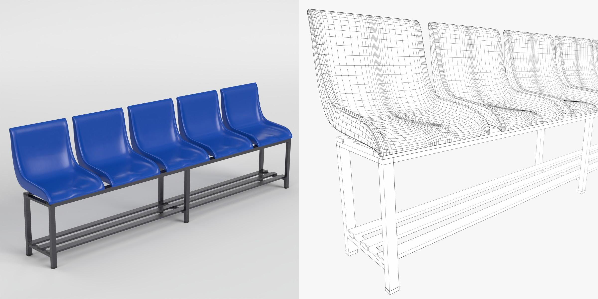 3D Model - Freestanding Stadium Seating Unit