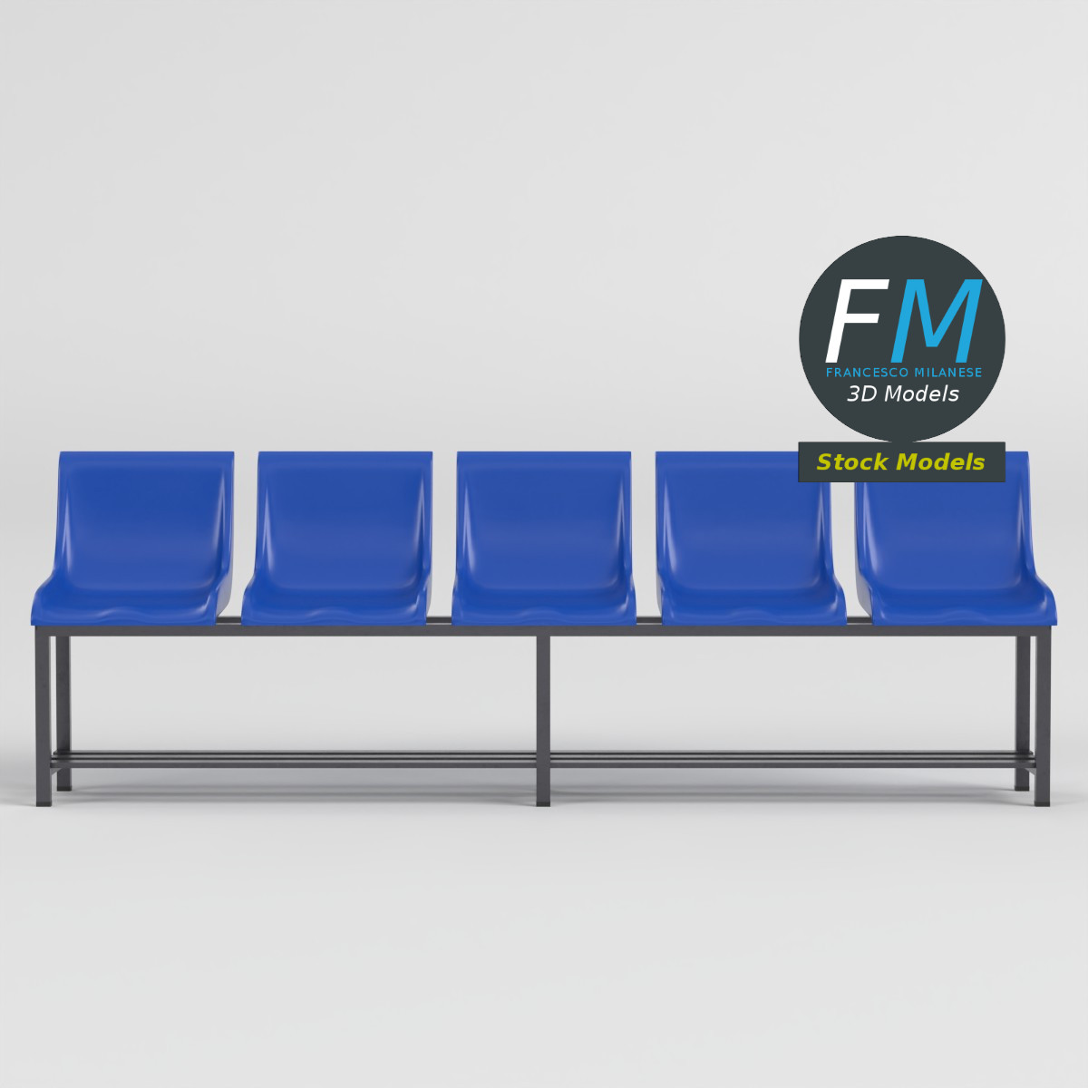 3D Model - Freestanding Stadium Seating Unit - 03