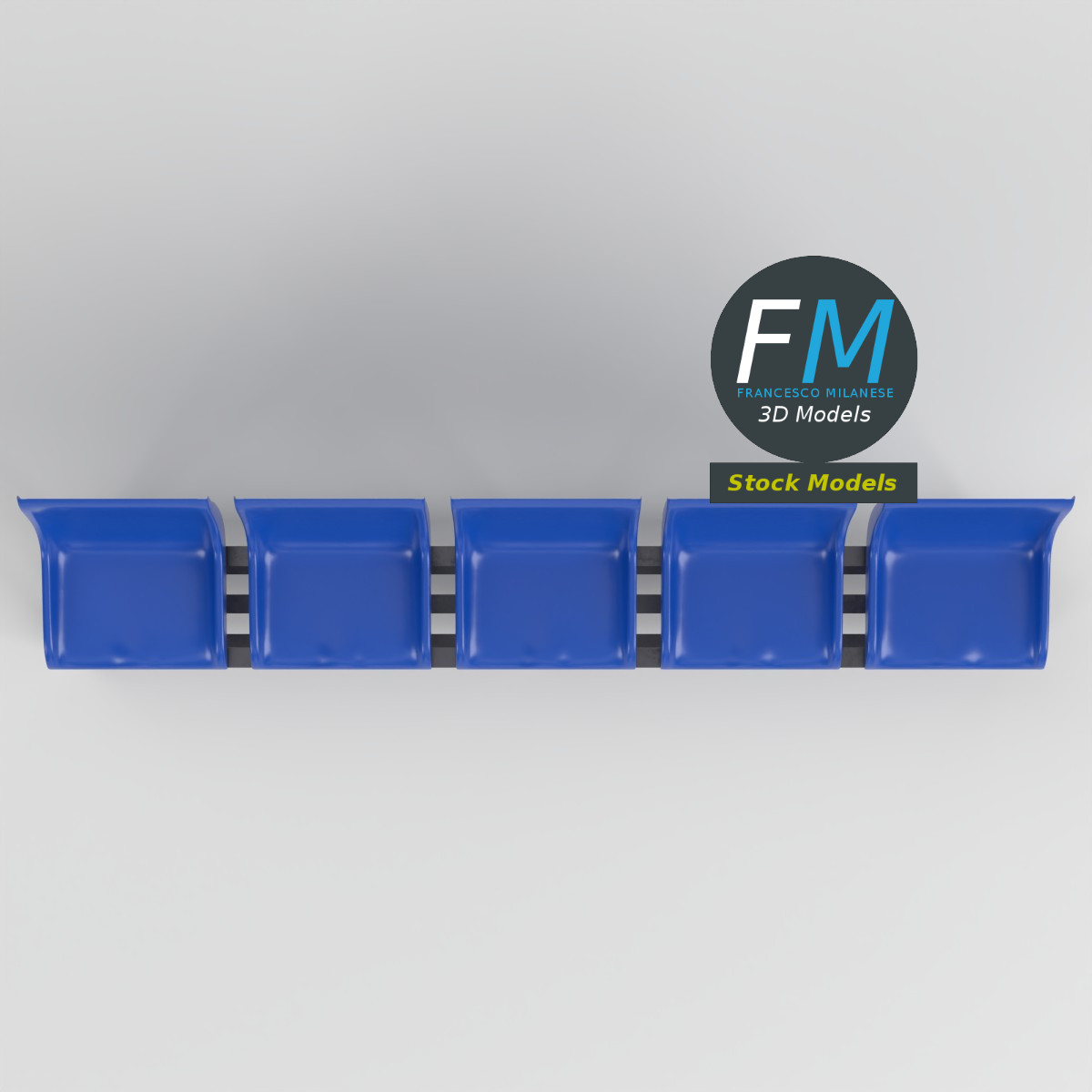 3D Model - Freestanding Stadium Seating Unit - 06