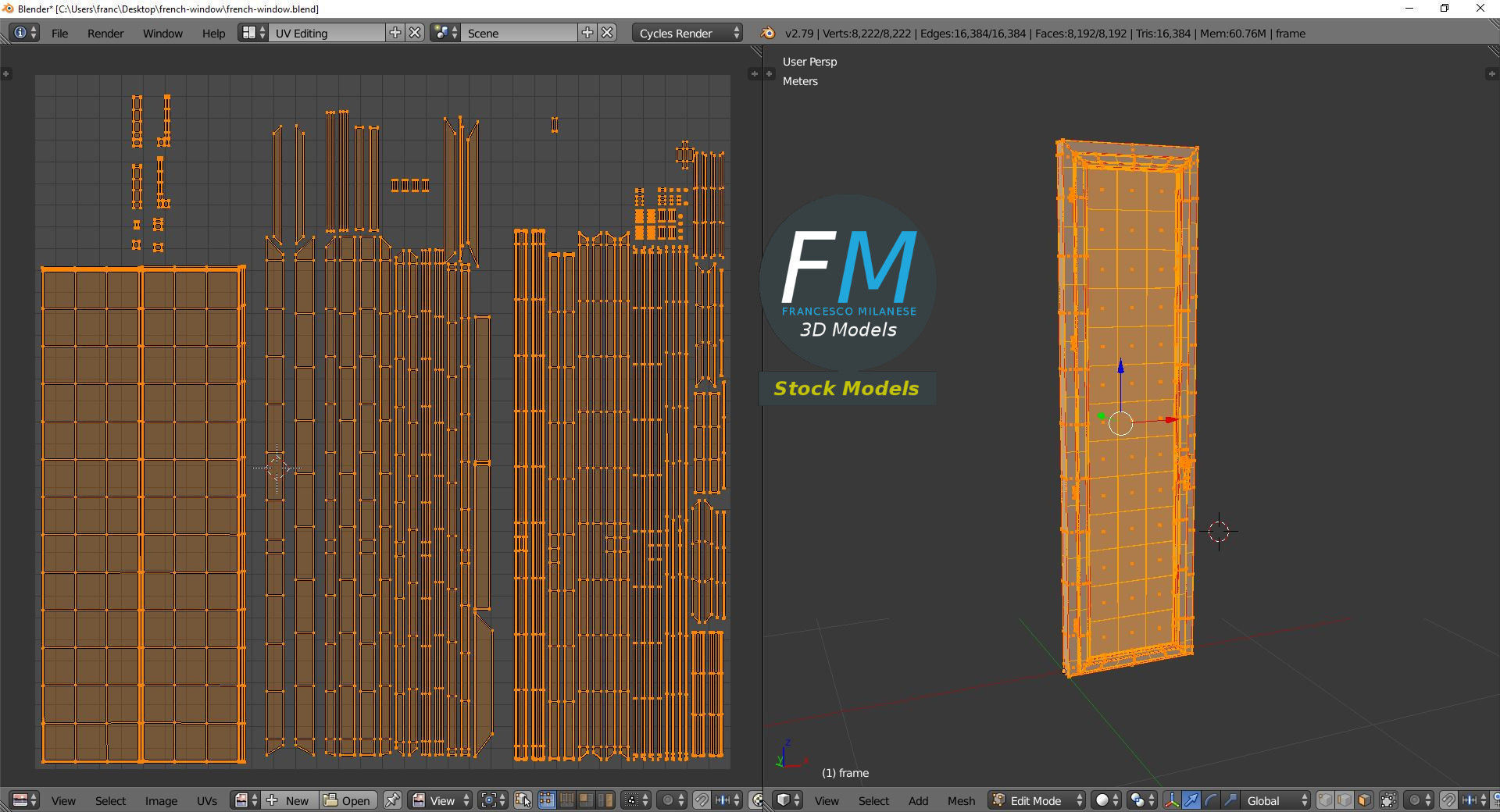 3D-Modell - Fenstertür - 10
