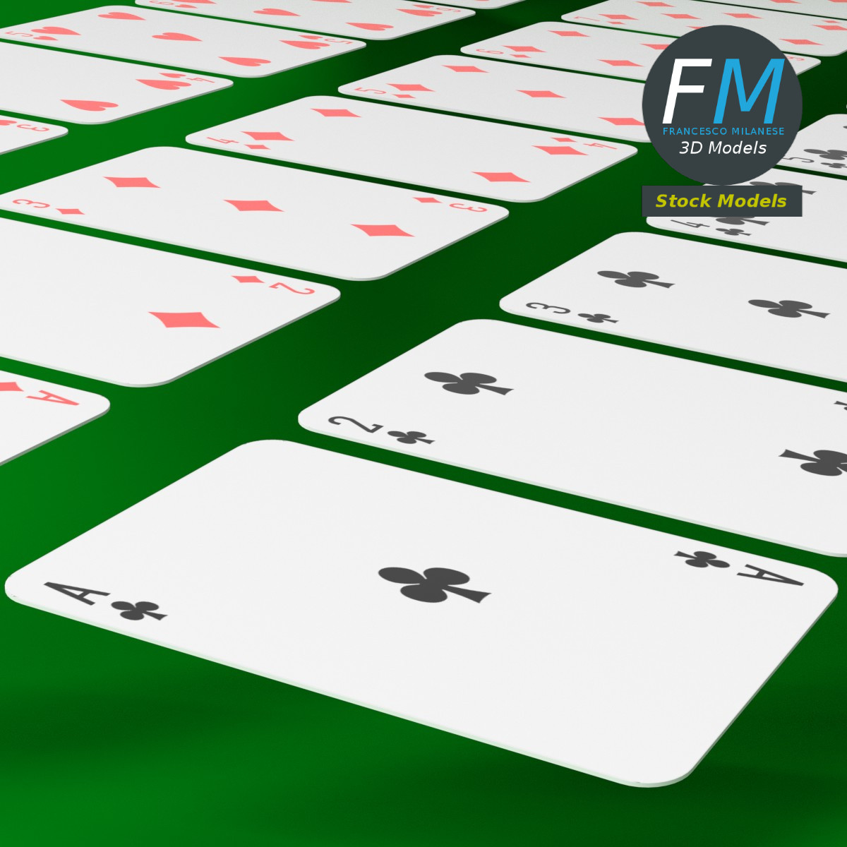 3D-Modell - Französisches Kartenspiel - 05