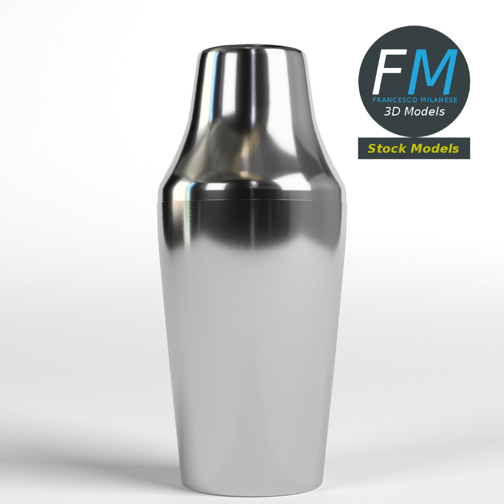 3D-Modell - Französischer Cocktailshaker - 01