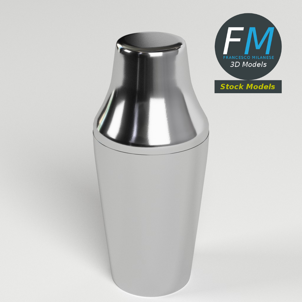 3D-Modell - Französischer Cocktailshaker - 02
