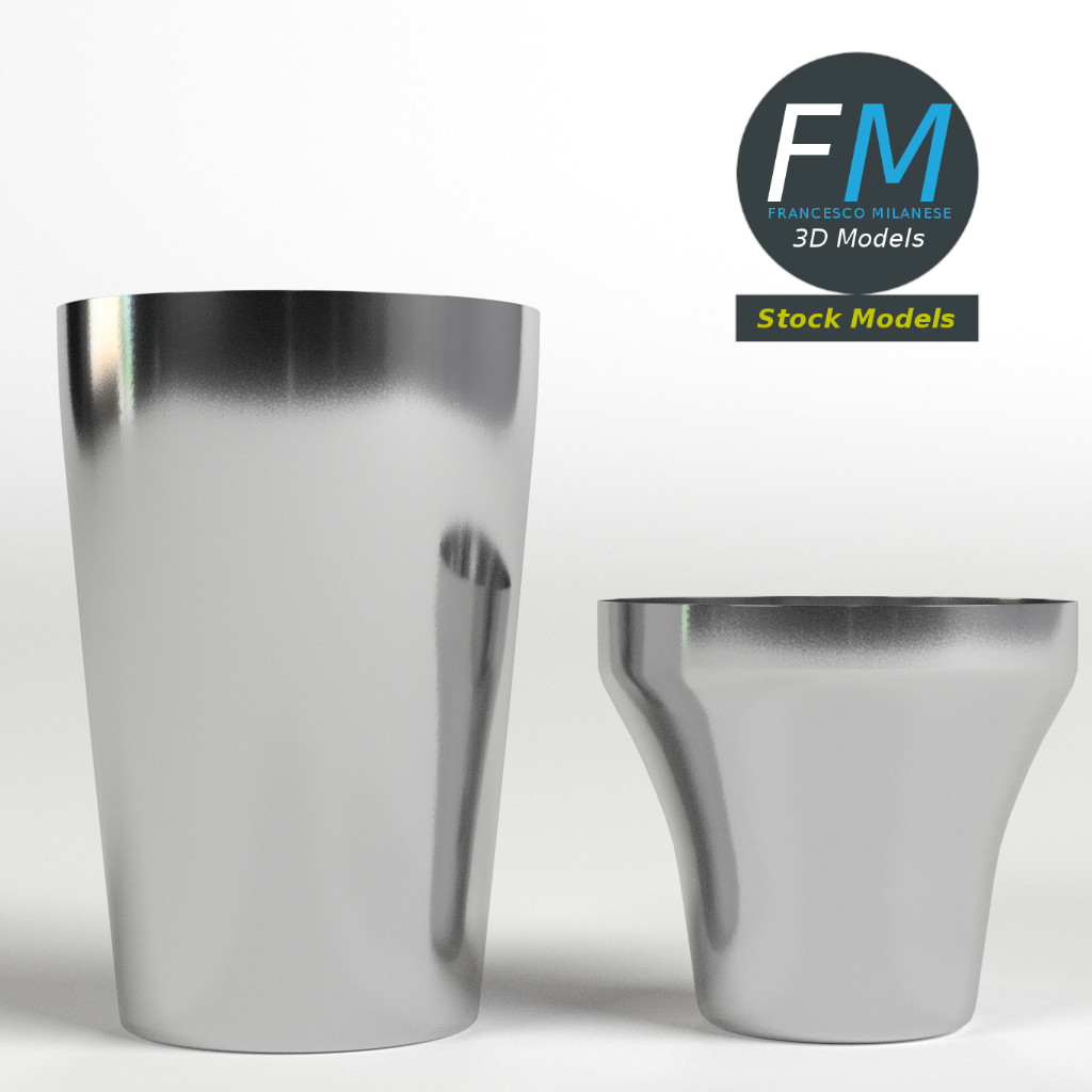 3D-Modell - Französischer Cocktailshaker - 03